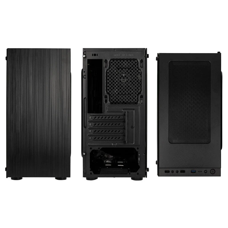 Kolink Stronghold M Micro-ATX-Gehäuse. schwarzes Fenster