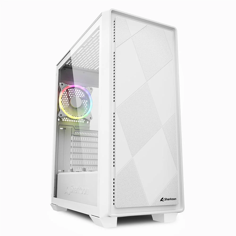 Sharkoon VS8 RGB . tower case (white. tempered glass)