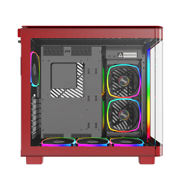 Montech King 95 Pro Rød-  curved glas