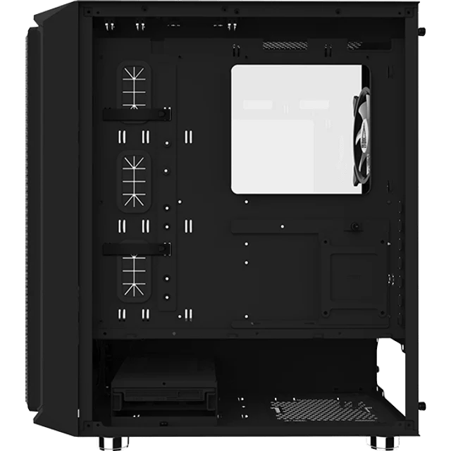 Montech AIR X Black - miditårn. 2x 200mm ARGB + 120mm ARGB. ARGB-controller.