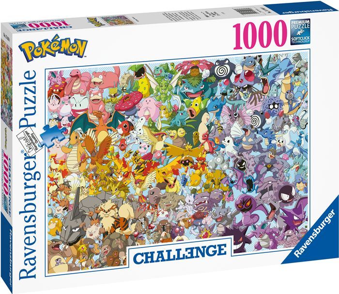 Ravensburger - Puzzle 1000 - Herausforderung - Pokémon