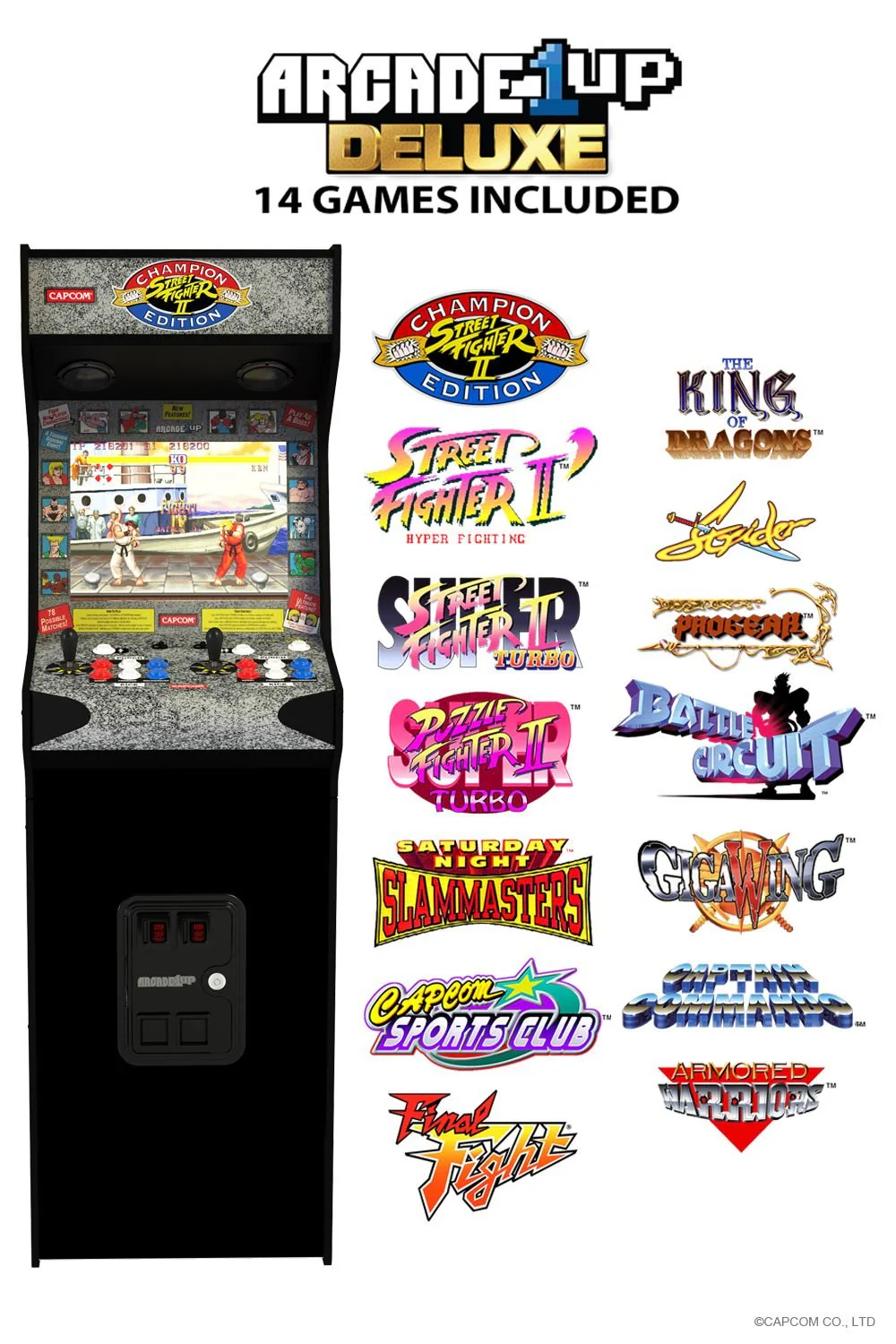ARCADE 1 UP STREET FIGHTER DELUXE ARCADE MACHINE