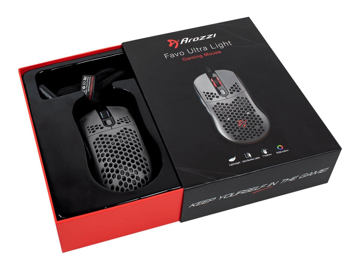 Arozzi Favo Optisches Kabel Schwarz Grau