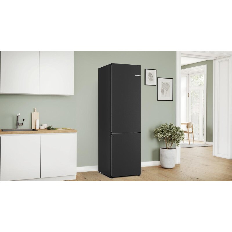 Bosch KGN27NBFAG Serie 2 Freestanding Fridge Freezer with NoFrost.MultiBox XXL.LED Lights.182.4 x 55cm.Black [Energy Class F] - Online Shop