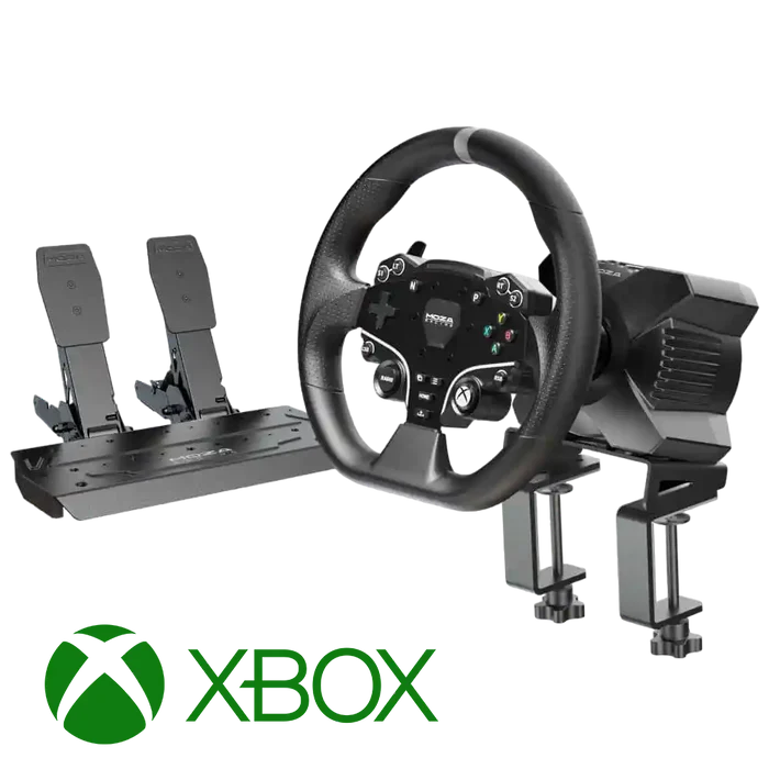 Moza R3 Racing Simulator (R3 Base. ES Wheel. SR-P Lite Two Pedals. table clamp)