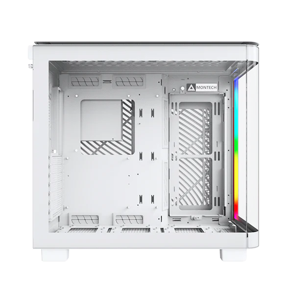 Montech King 95 Hvid -  curved glas