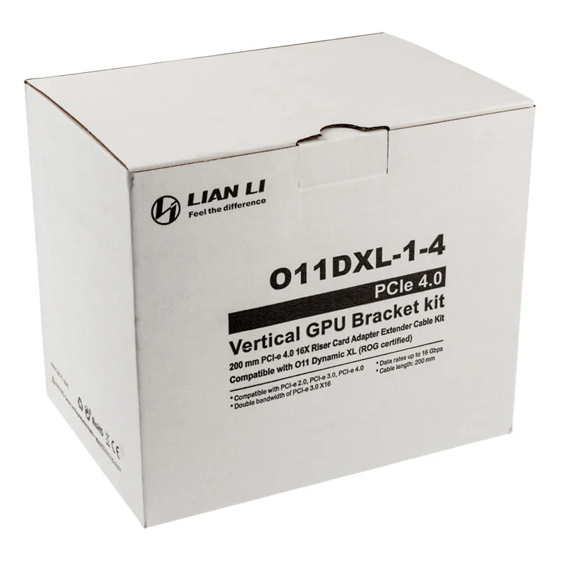 O11DXL-1X-4 Riser-Karte + PCI-Steckplatzabdeckung– PCIe 4.0– Schwarz