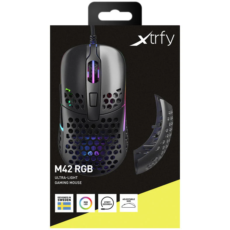 Xtrfy M42 RGB. Gaming-Maus. Schwarz