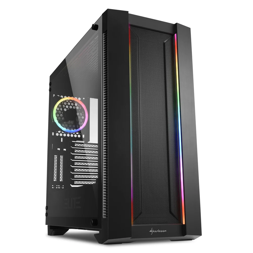 Sharkoon ELITE SHARK CA200M. big-tower case (black. Tempered Glass)