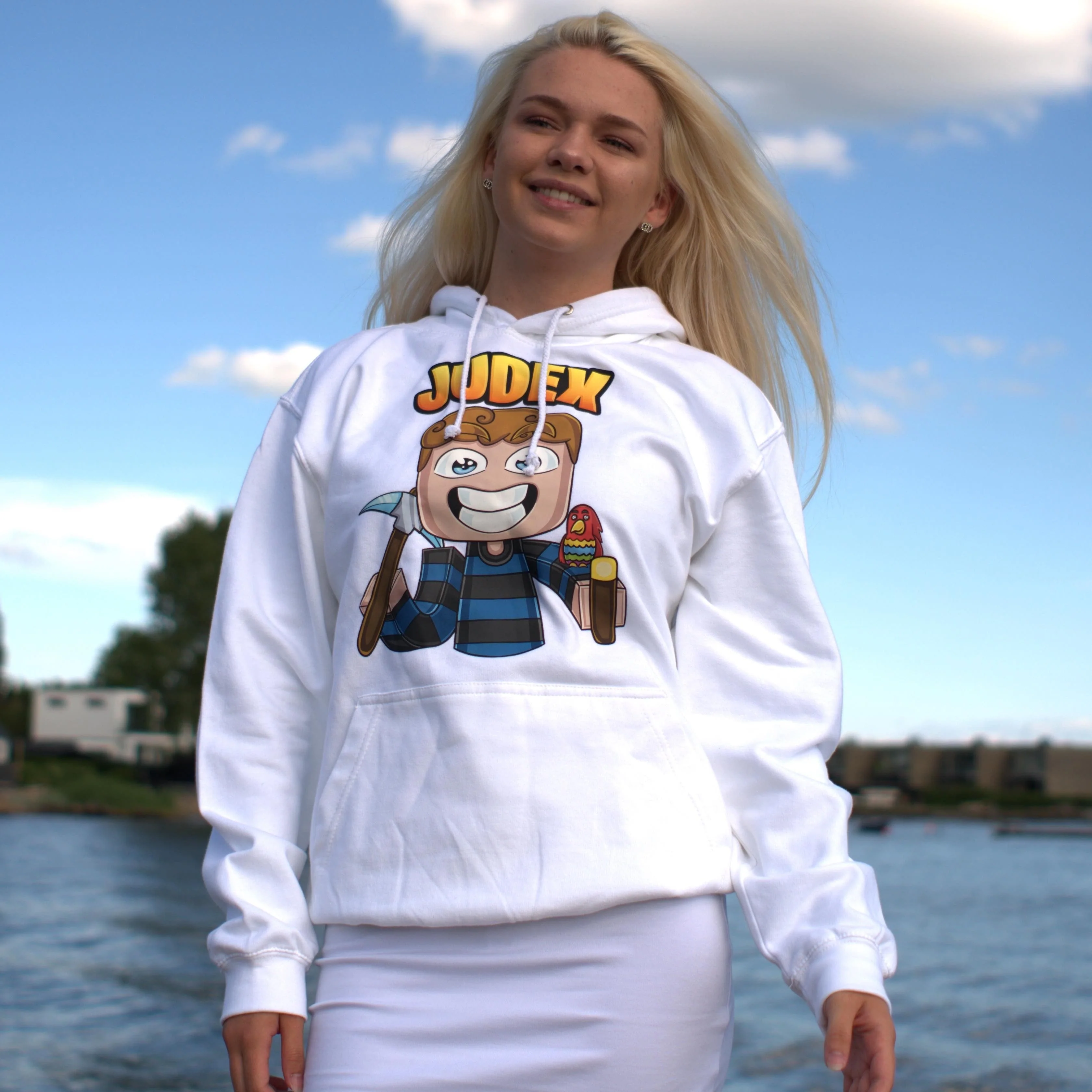 Judex Miner Kapuzenpullover weiß