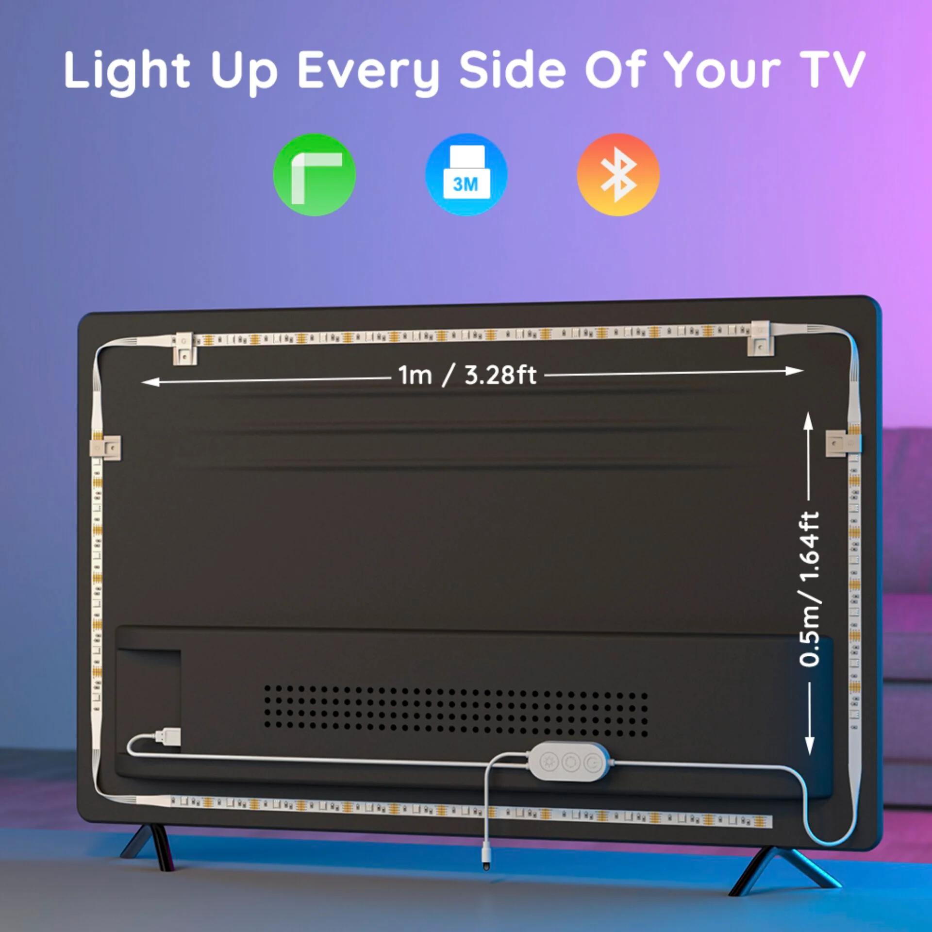 Govee RGB Bluetooth LED Backlight til 46 - 60 TV