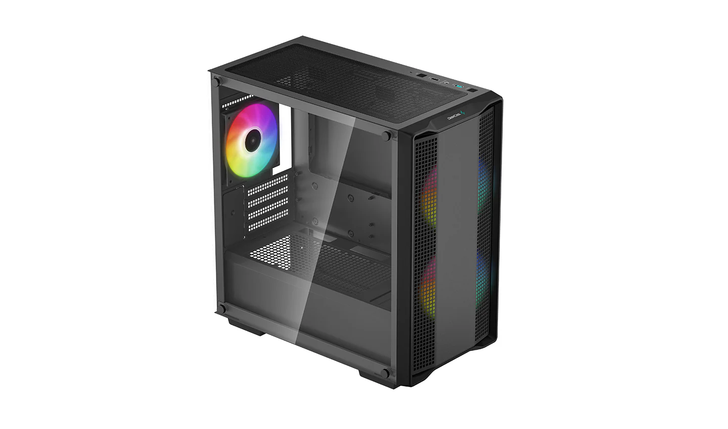 DeepCool CC360 A-RGB Micro-ATX Case. Black