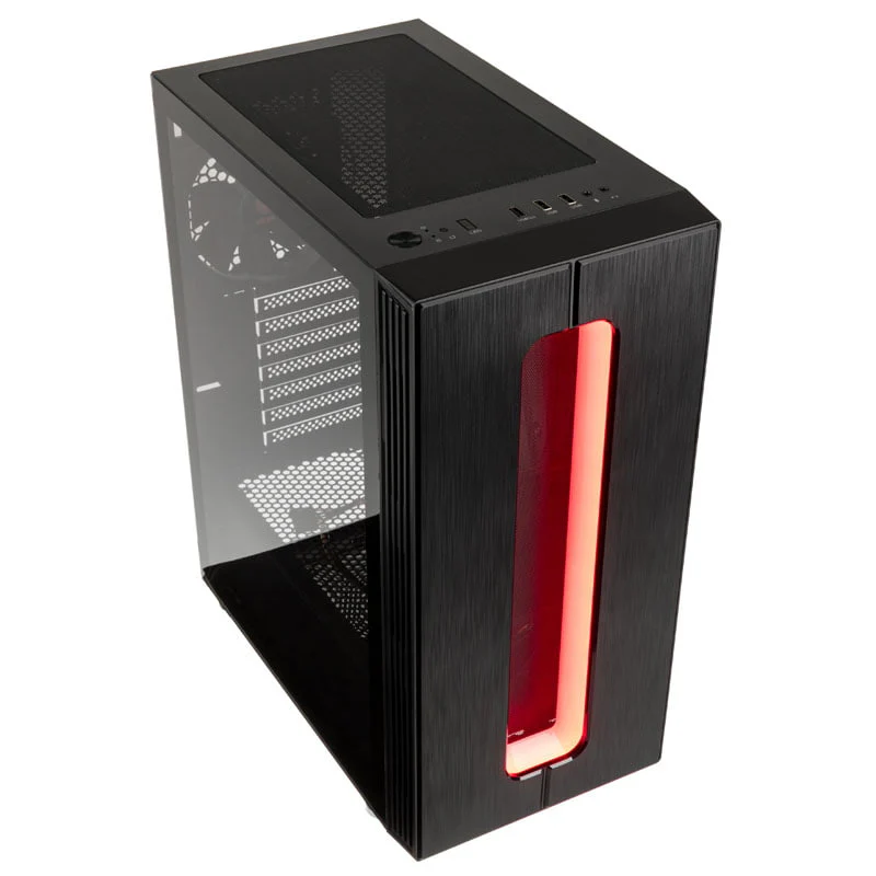 Kolink Nimbus RGB Midi-Tower. gehärtetes Glas– Schwarz