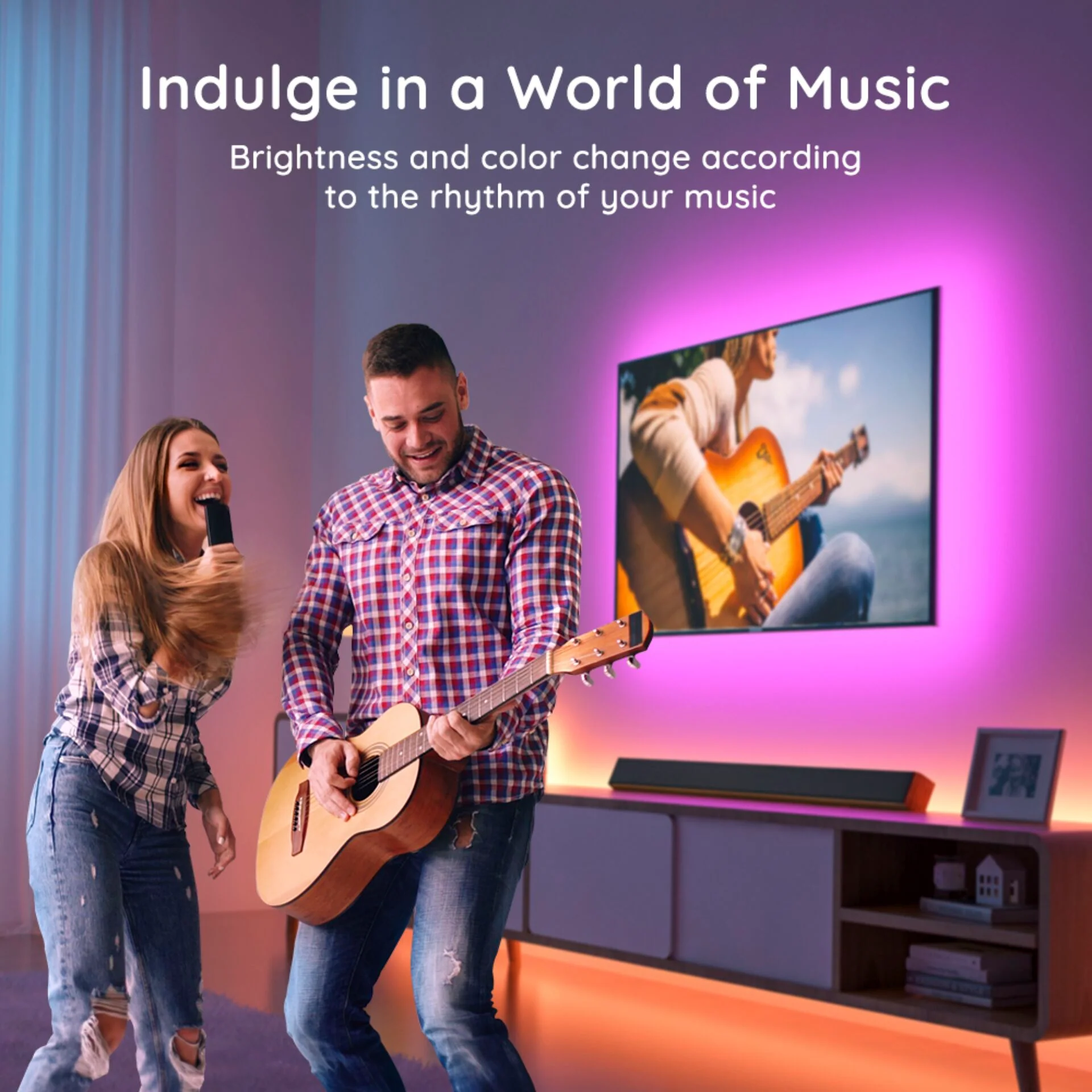 Govee RGB Bluetooth LED Backlight til 46 - 60 TV