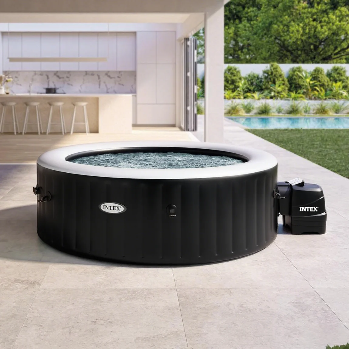 INTEX 28428EX Inflatable Spa. Beige. 4-8 People - Online Shop