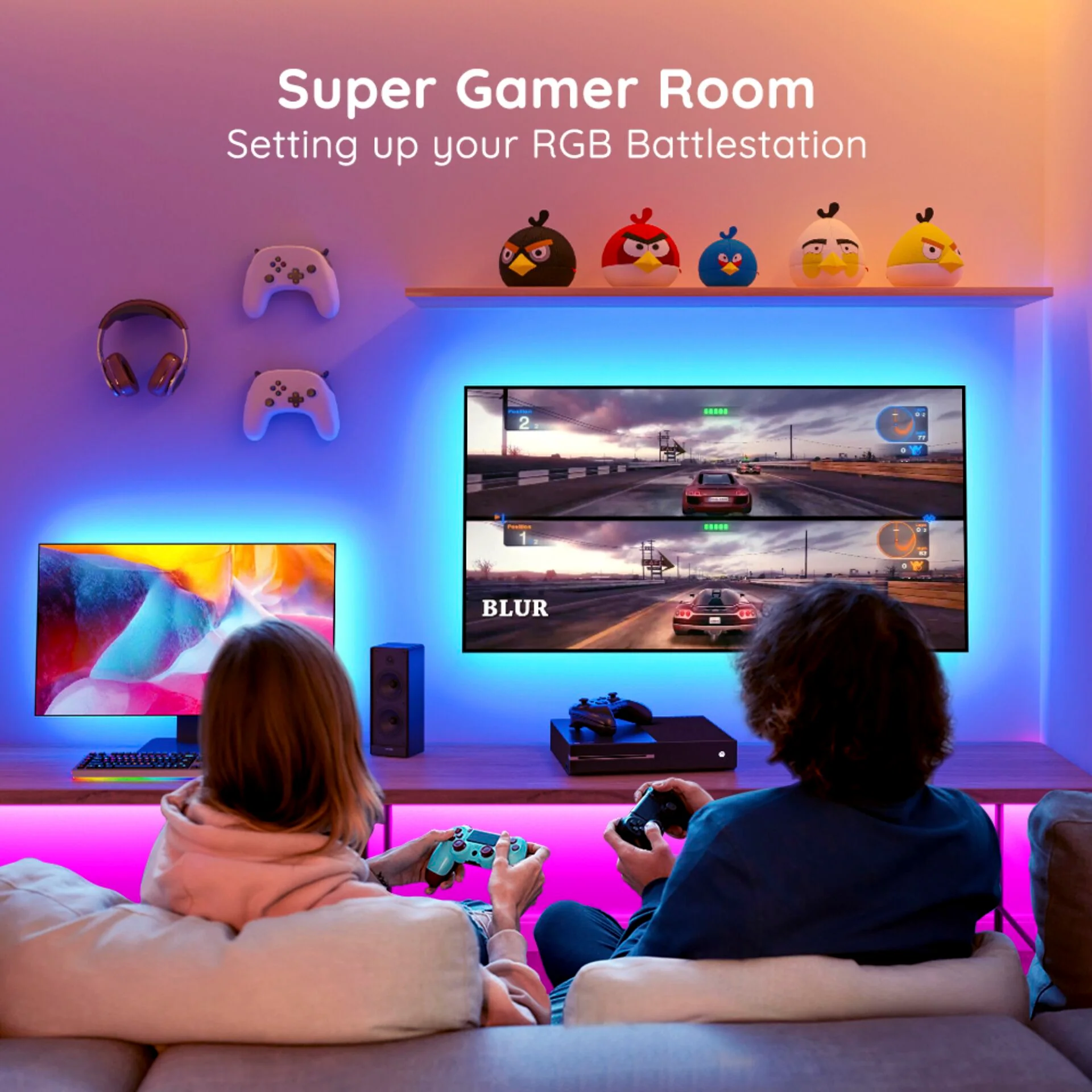 Govee RGB Bluetooth LED Backlight til 46 - 60 TV