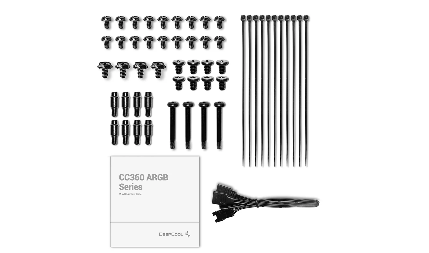 DeepCool CC360 A-RGB Micro-ATX Case. Black