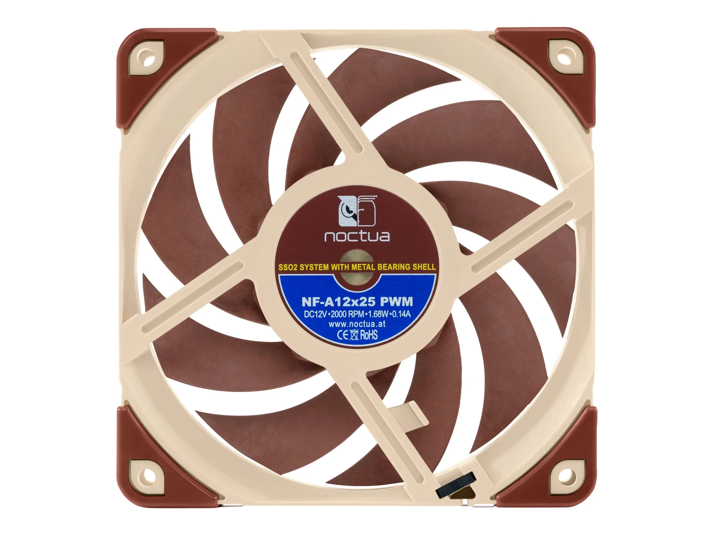 Noctua NF-A12x25 PWM Lüfter 1er-Pack Braun Weiß 120 mm