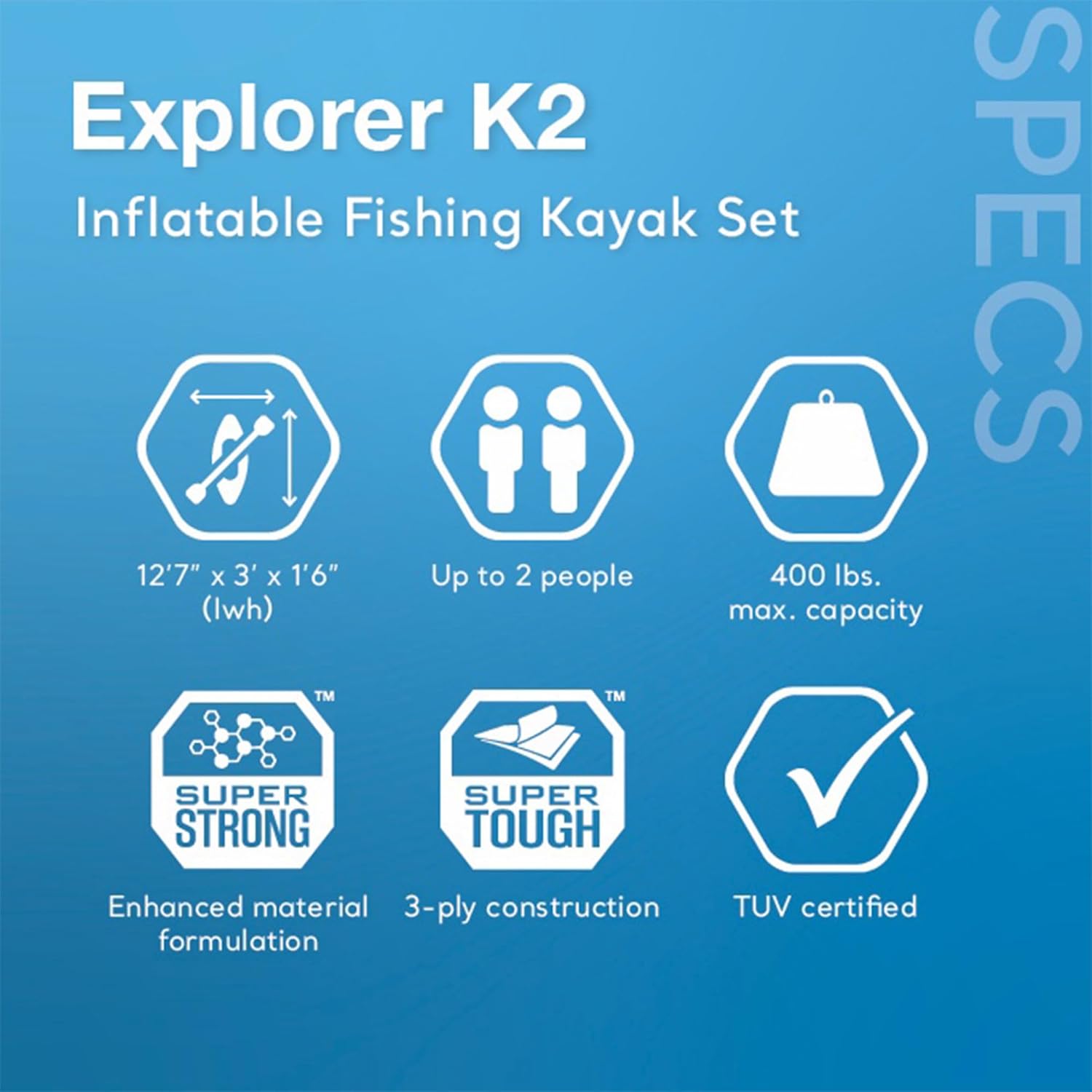 Intex 68309EP Excursion Pro K2 Inflatable Kayak Set: Include