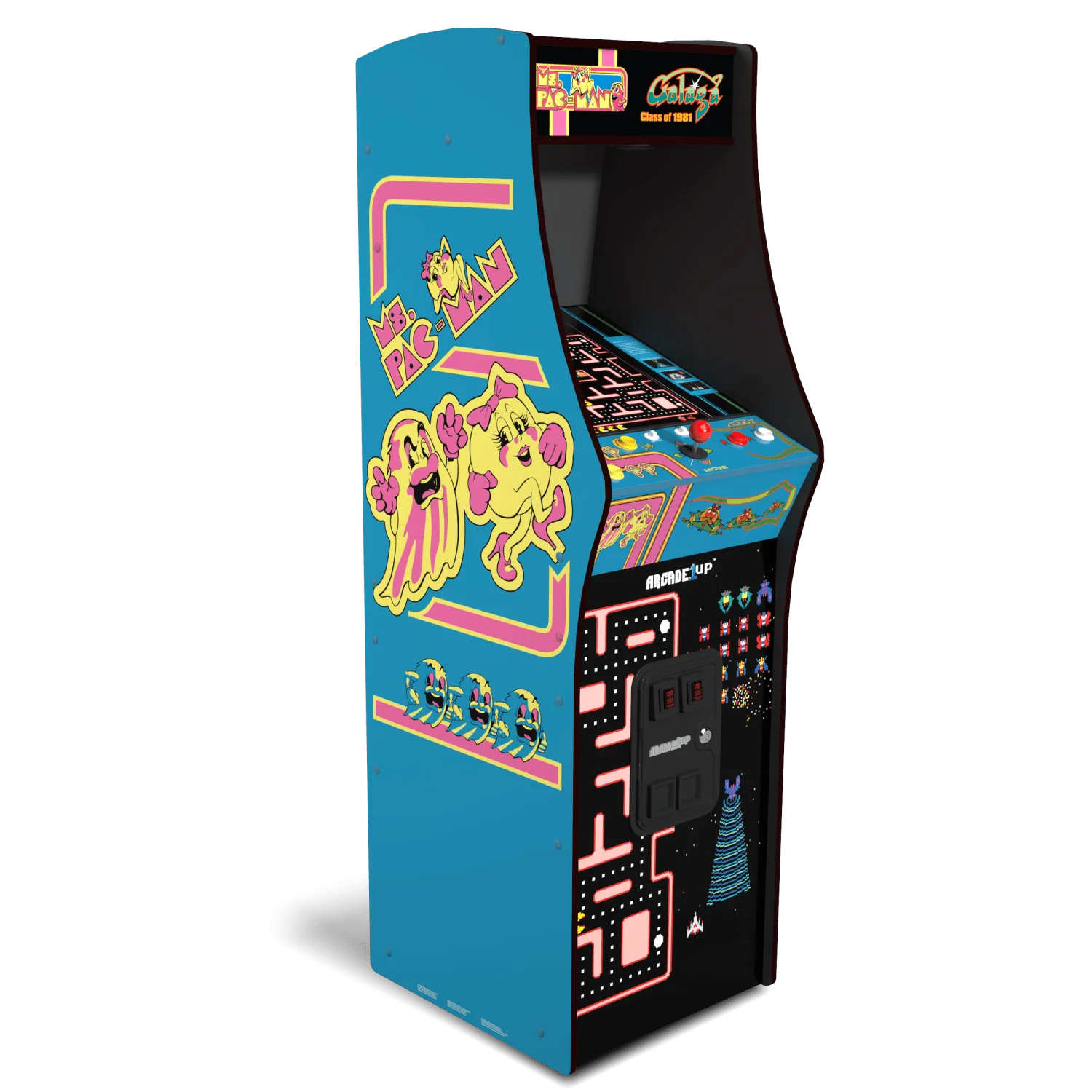 ARCADE 1 UP MS. PAC-MAN VS GALAGA CLASS OF 81 DELUXE ARCADE MACHINE