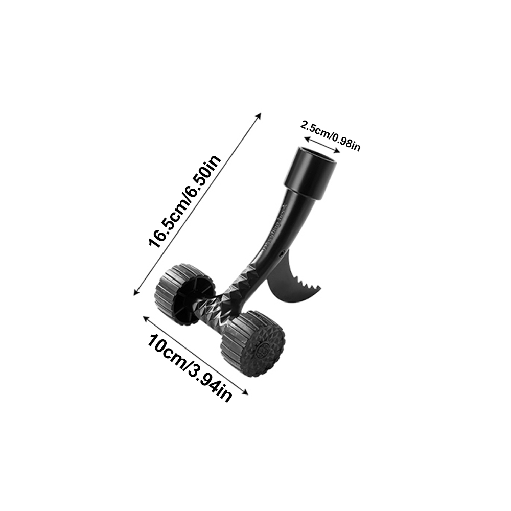 Rolling Weeder Head,Rolling Weed Remover With Stand-Up Root Extractor Clamp,Weeding Head Grass Remover Tool Attachment No Handle