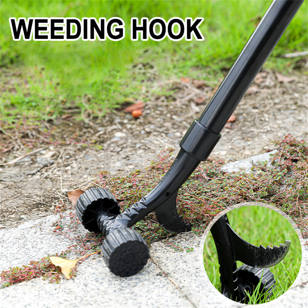 Rolling Weeder Head,Rolling Weed Remover With Stand-Up Root Extractor Clamp,Weeding Head Grass Remover Tool Attachment No Handle
