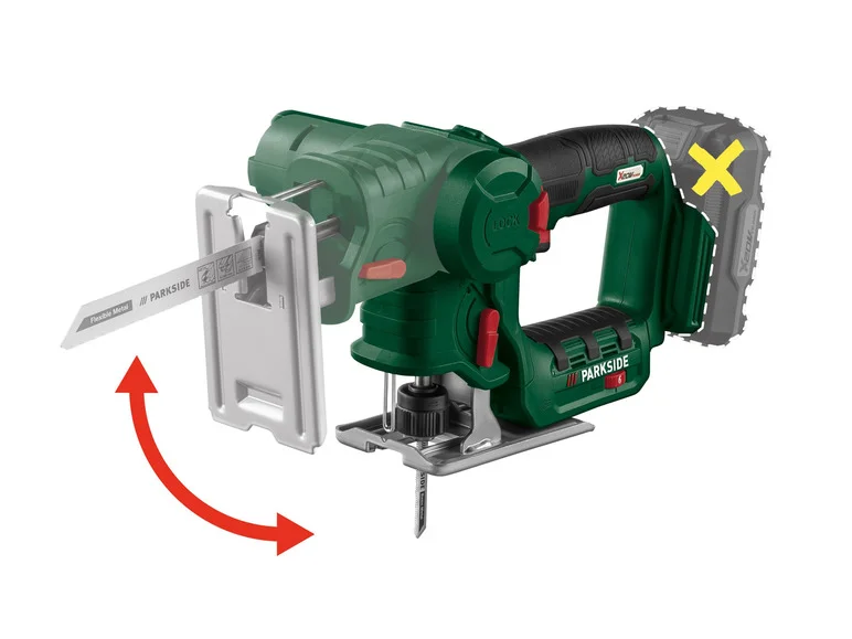 PARKSIDE® Scie sauteuse et scie sabre sans fil 2en1 PSSSA 20 Li B2. 20 V