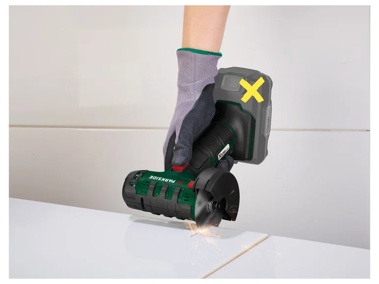 PARKSIDE® Meuleuse d'angle sans fil PWSAM 20-Li A1. 20 V