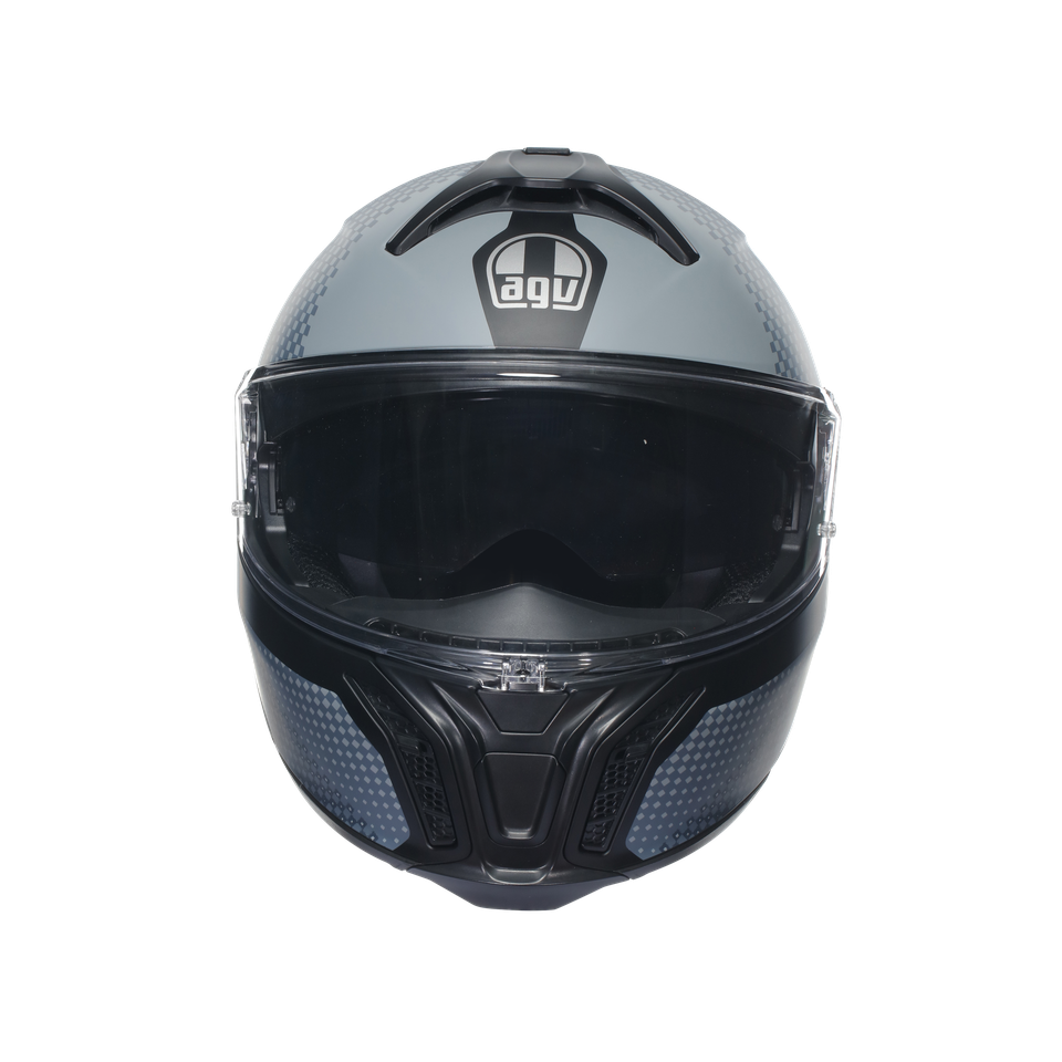 TOURMODULAR TEXTOUR MATT BLACK/GREY - MOTORBIKE FLIP UP HELMET E2206