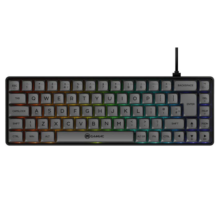 Gamiac TKL69G - Sort/Grå - SF Tastatur - Blå Switch
