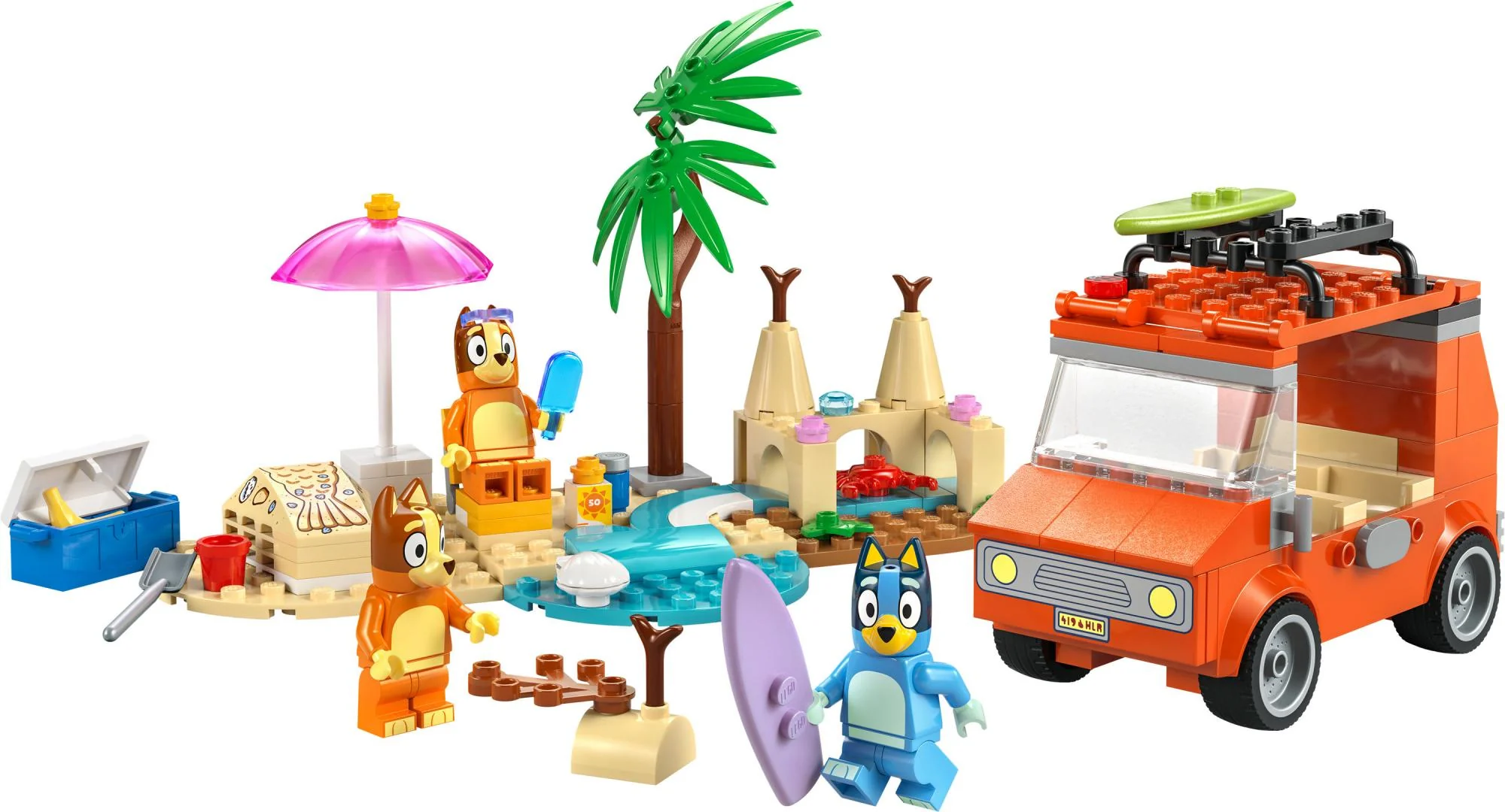 LEGO Bluey – Bluey's Strand- og Familiebiltur