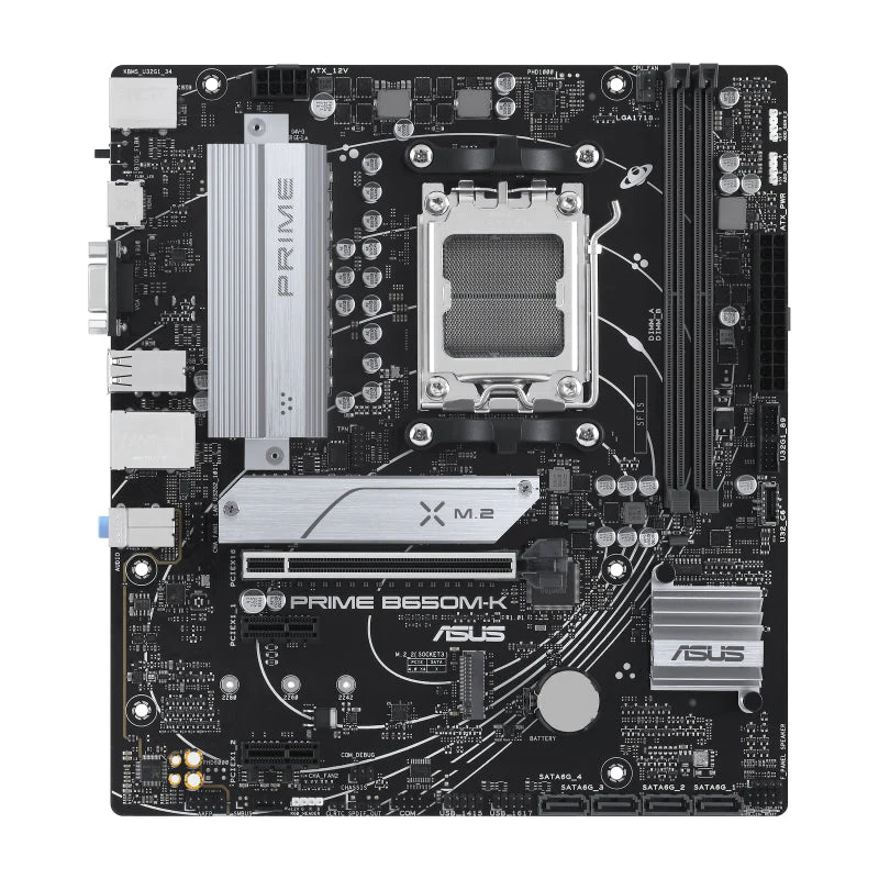 ASUS PRIME B650M-K (mATX. B650. AM5. DDR5) - Bundkort