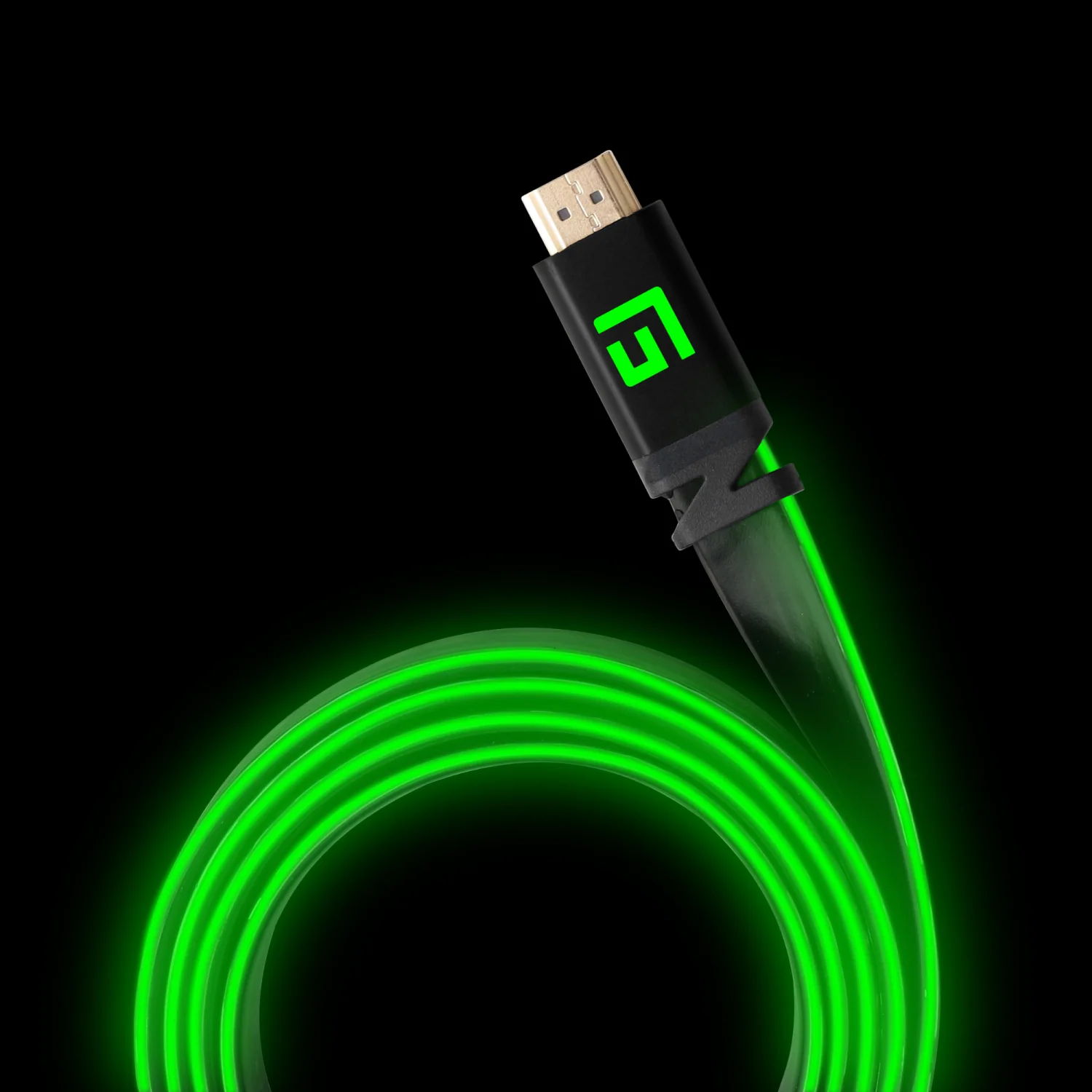 FLOATING GRIP 1.5M HIGH-SPEED LED HDMI CABLE V2.1 - GREEN