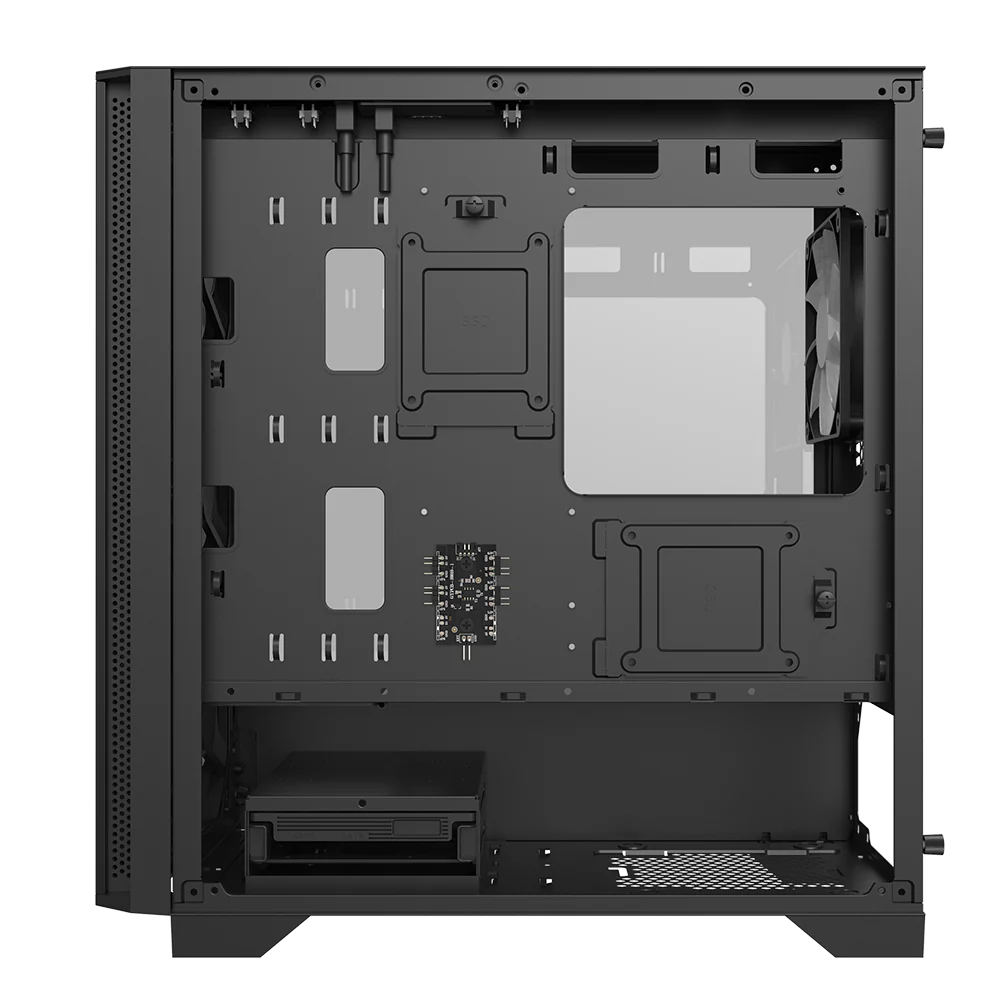 Montech Air 100 ARGB Schwarz – Micro ATX. gehärtetes Glas. 4x ARGB-Lüfter im Lieferumfang enthalten