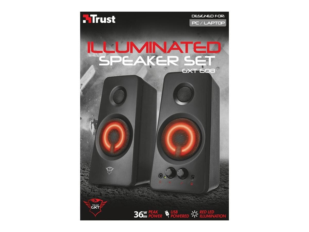 Trust GXT 608 beleuchtete Lautsprecher Schwarz