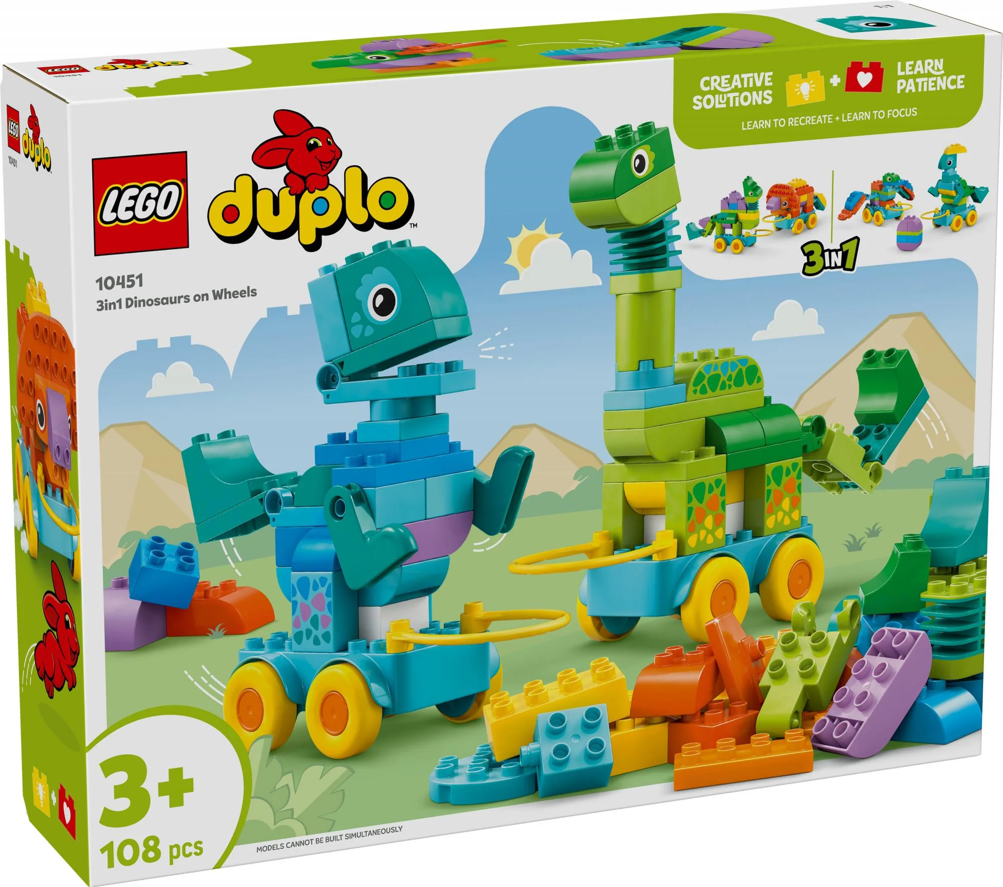 LEGO 10451 DUPLO Town Dinosaurs on Wheels 3-in-1 Set
