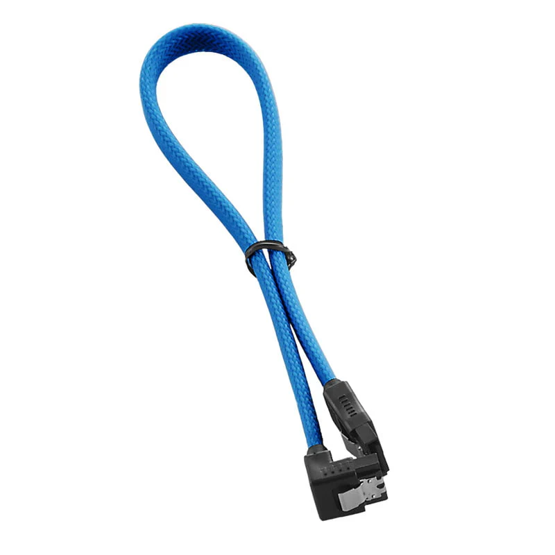 CableMod ModMesh rechtwinkliges SATA 3-Kabel 30 cm – Hellblau