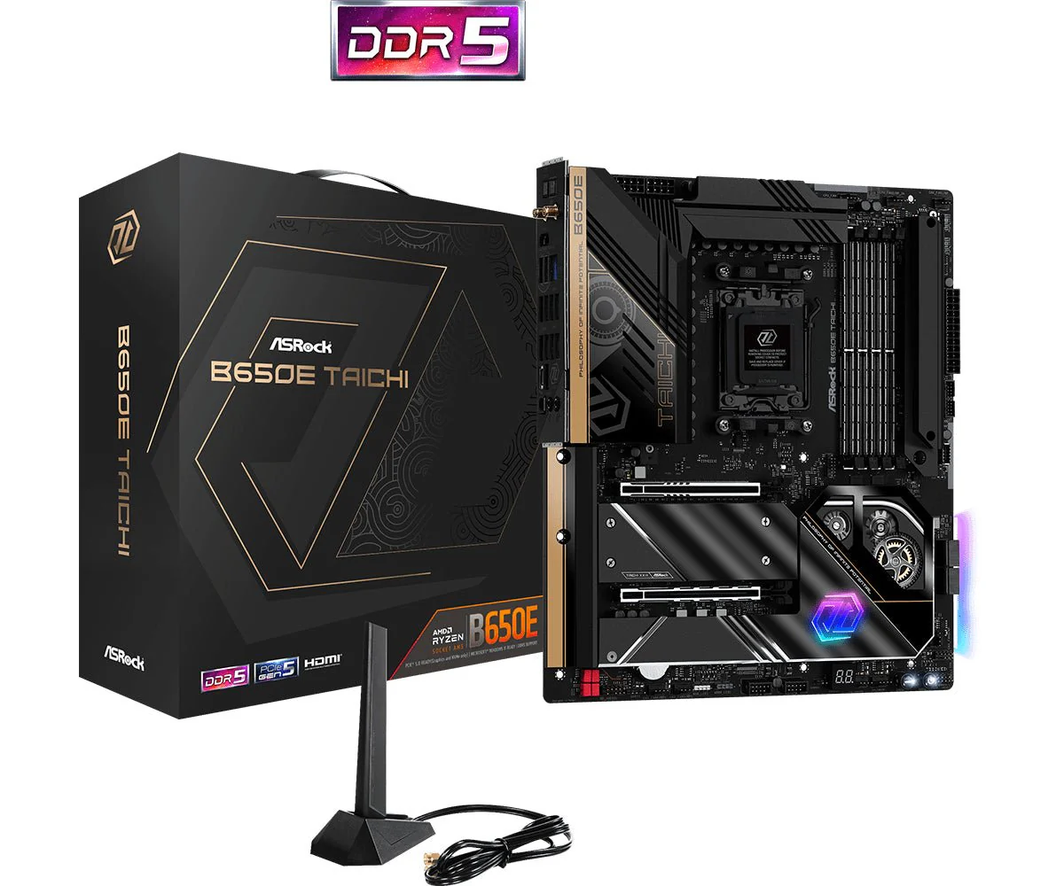 ASRock B650E TAICHI Udvidet ATX  AM5 AMD B650 - Bundkort