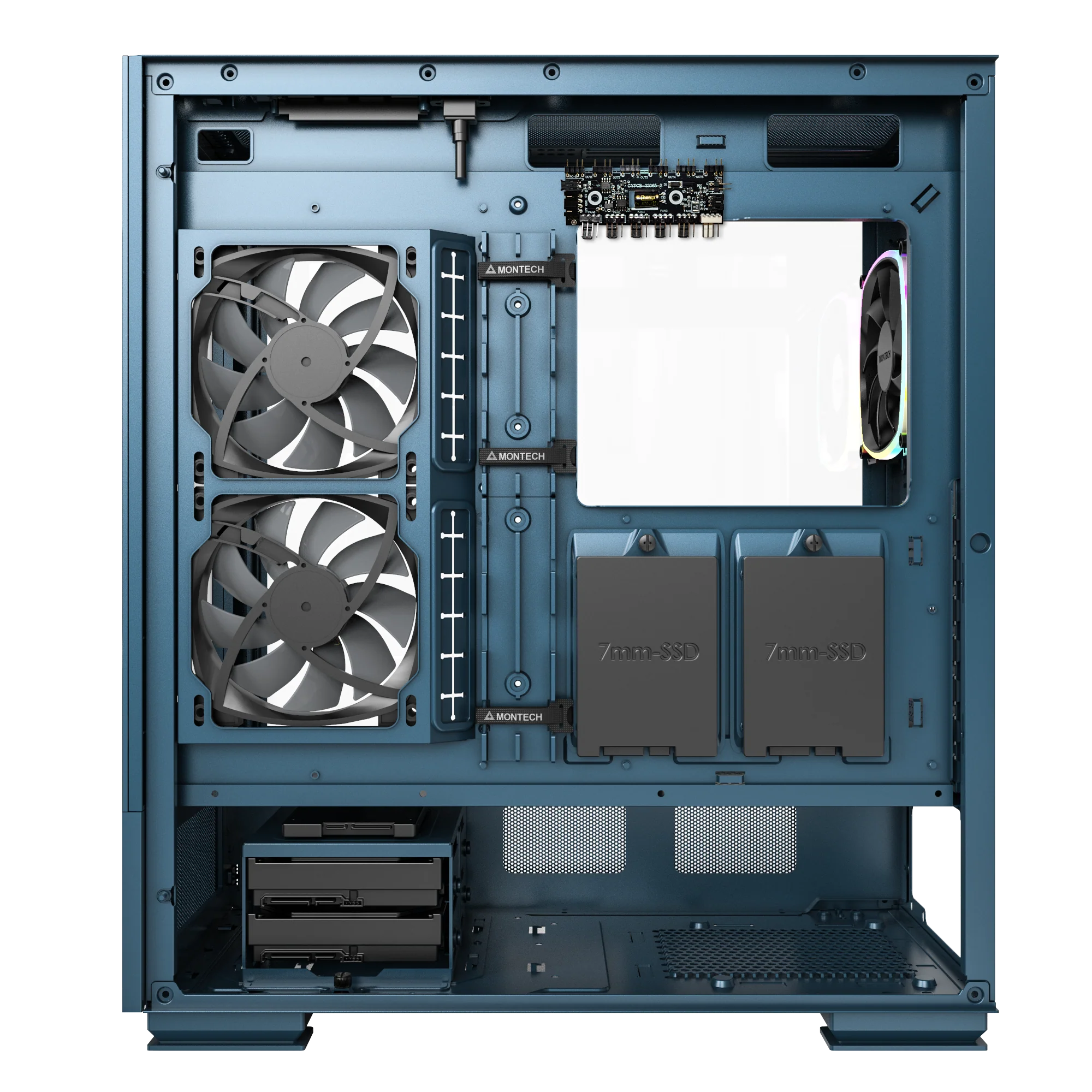 Montech Sky Two Blue – Midi-Tower. E-ATX. 4x ARGB-PWM-Lüfter. ARGB-PWM-Lüftersteuerung