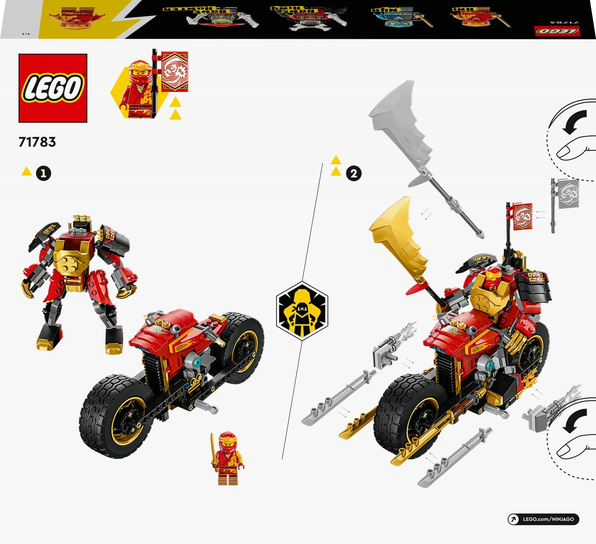 LEGO 71783 Ninjago Kais Mech Bike EVO