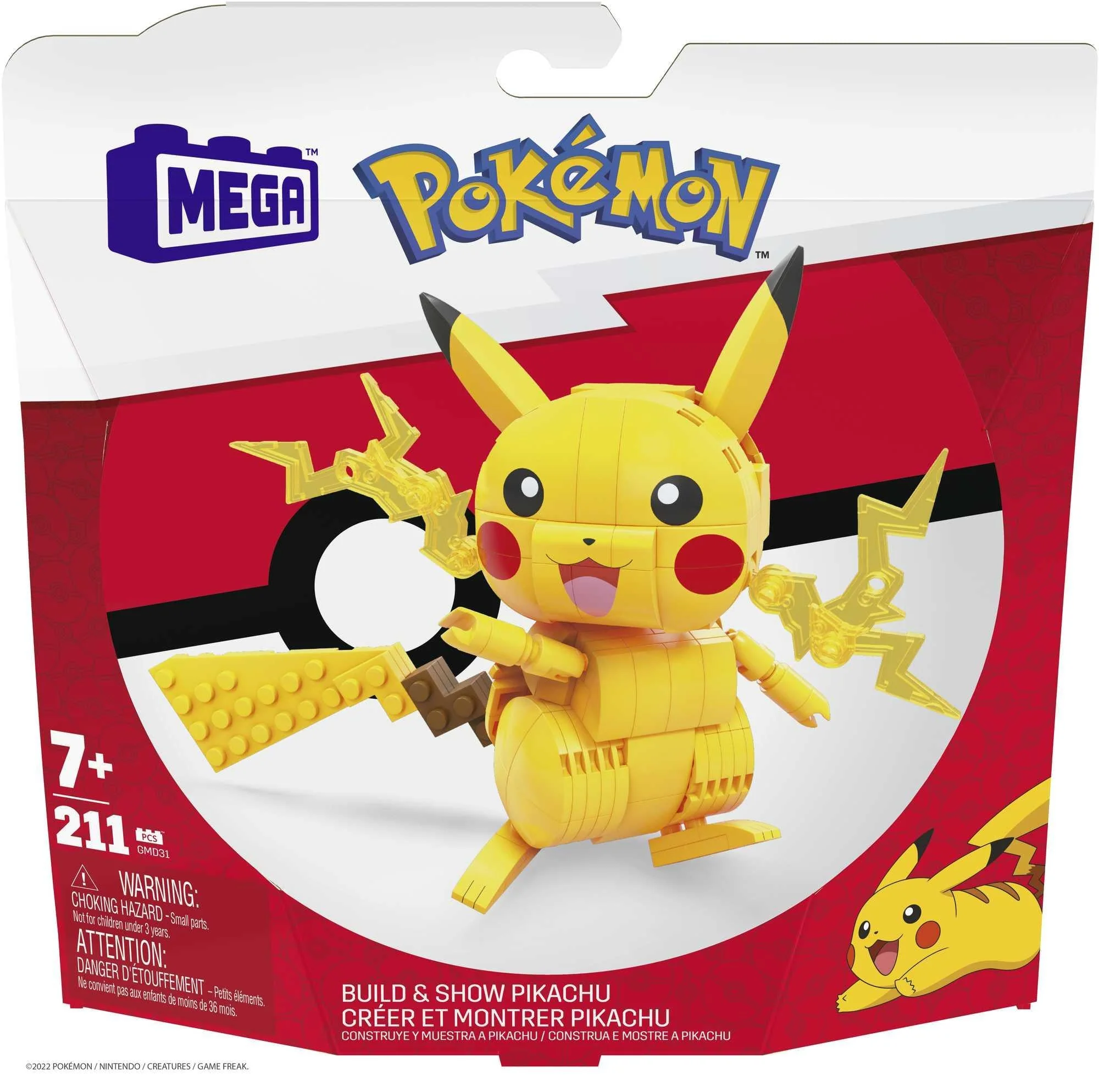 MEGA - Pokemon Byggesæt - Pikachu (GMD31)
