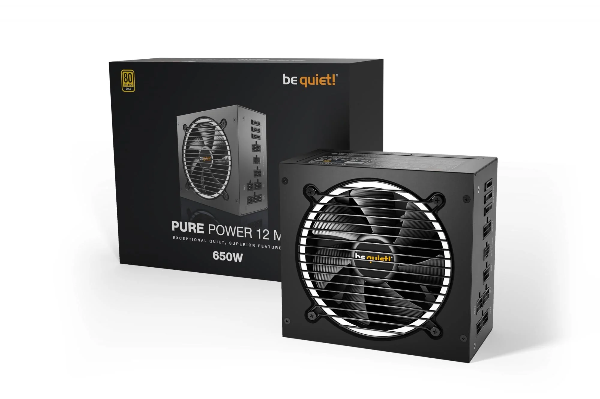 be quiet! Pure Power 12M 650W. PC power supply (black. 3x PCIe. cable management. 650 watts)