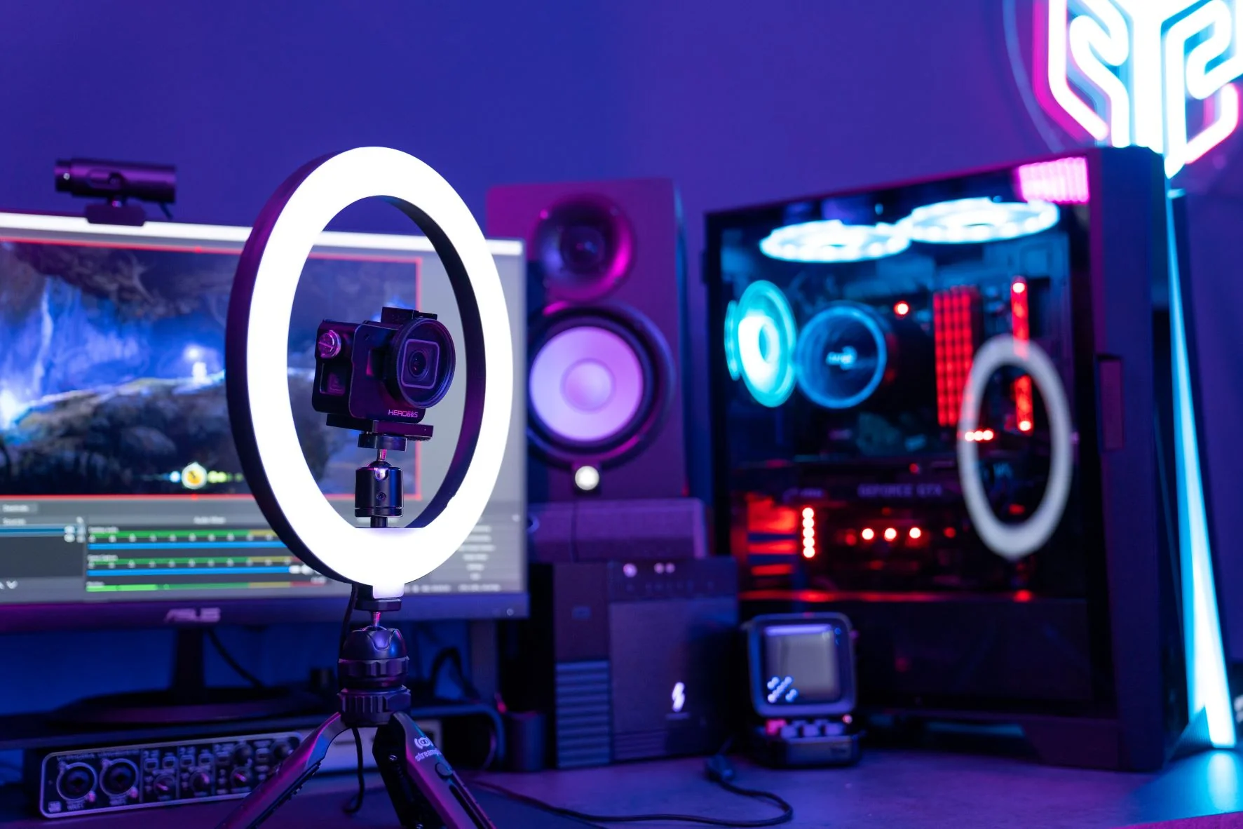 Streamplify LIGHT 10 Ringlicht. 25.4 cm. 5 V USB – Schwarz