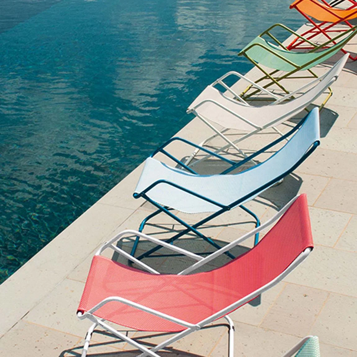 Emu Bahama Gartenliege Saphirblau/Blau