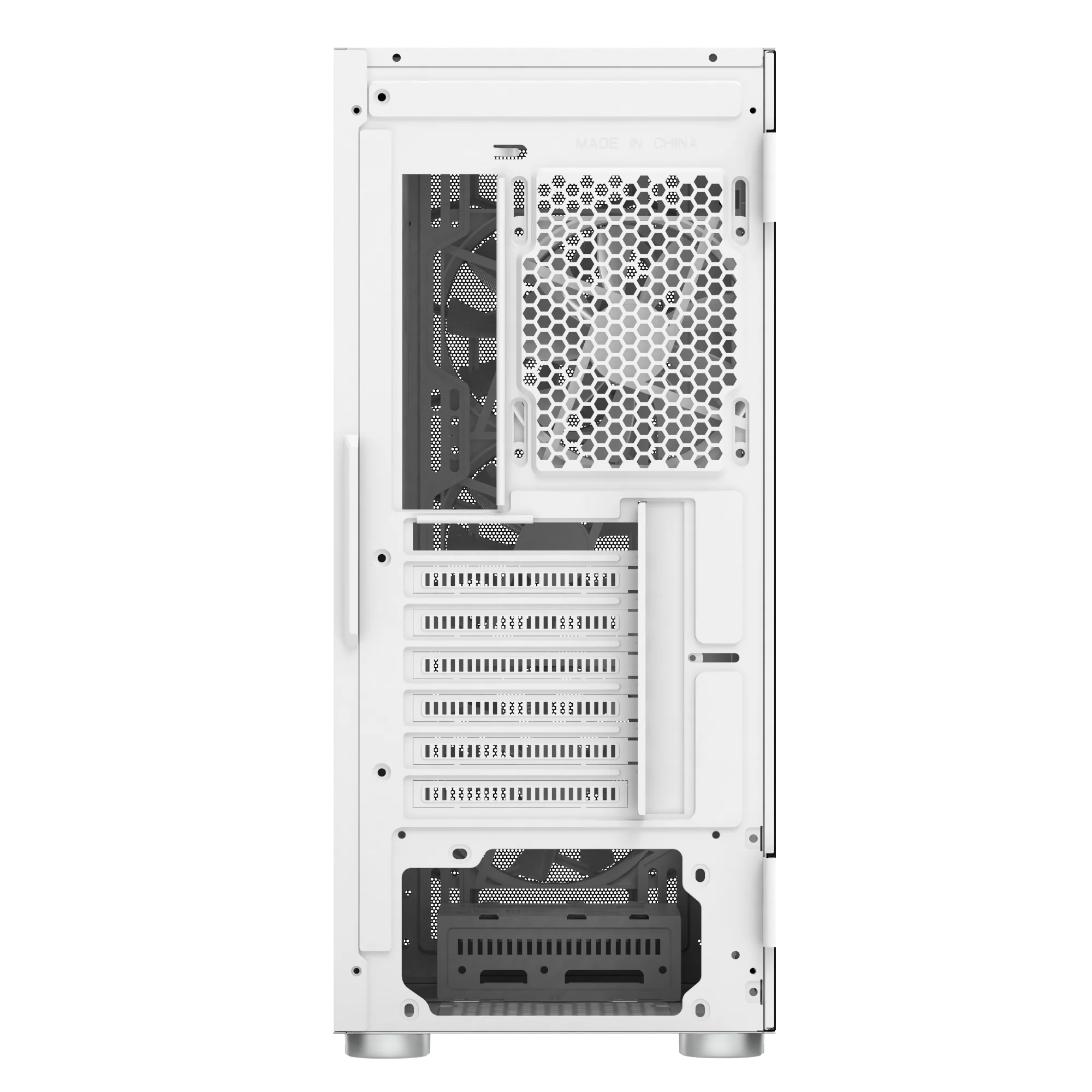 Montech X3 Mesh White – 3x 140 mm statische RGB-Lüfter + 3x 120 mm statische RGB-Lüfter. seitlich schwenkbares gehärtetes Glas