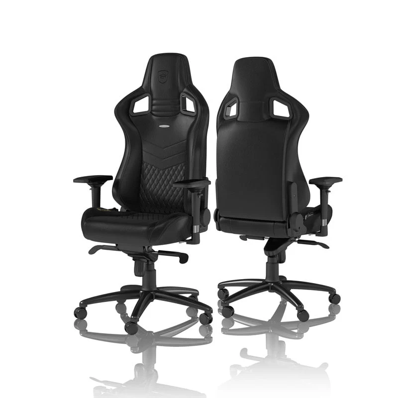 noblechairs EPIC Echtleder Schwarz/Schwarz