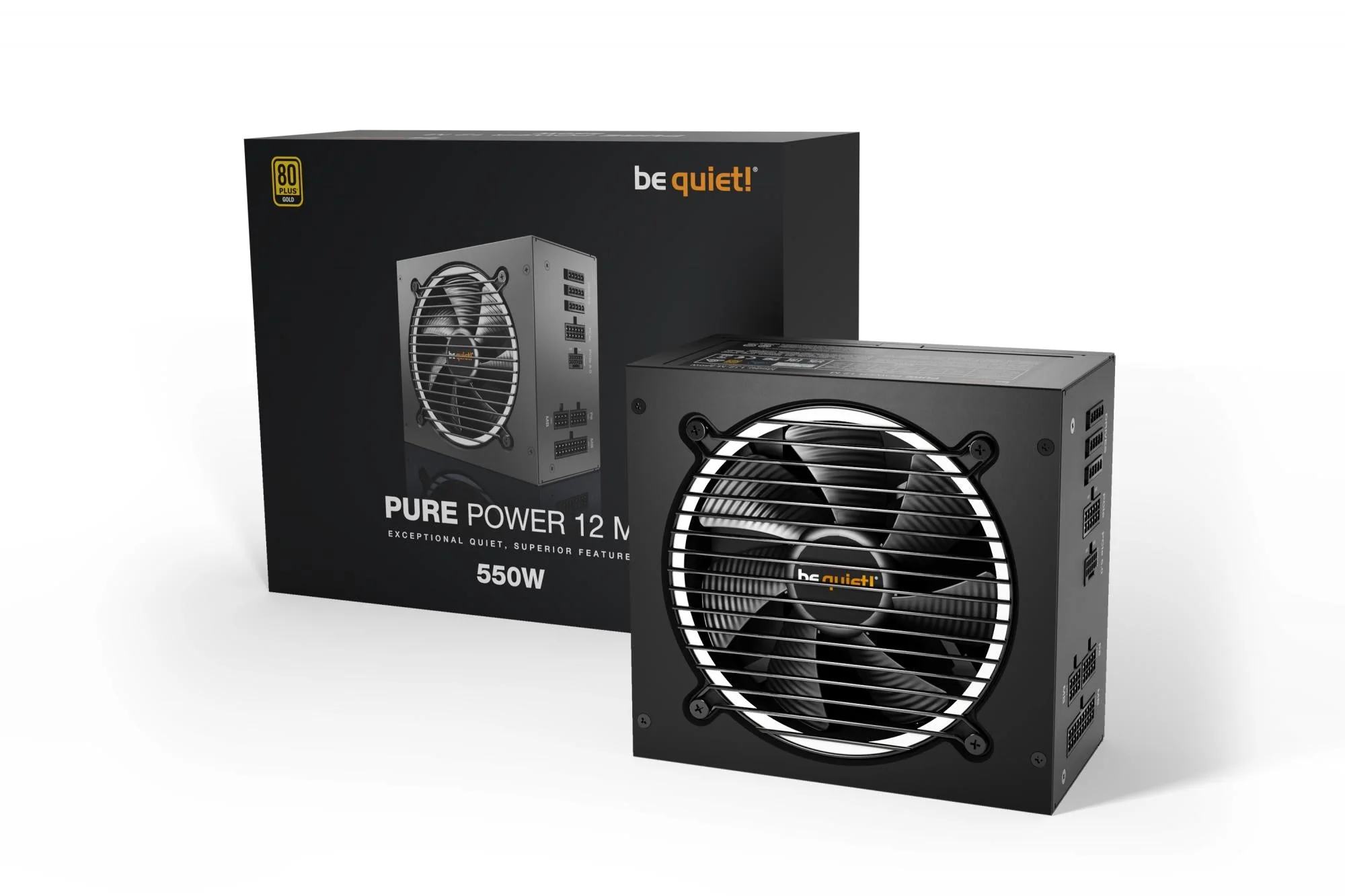 be quiet! Pure Power 12M 550W. PC power supply (black. 3x PCIe. cable management. 550 watts)