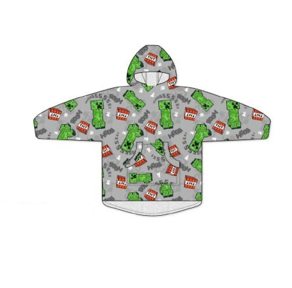 Minecraft Gamer oversize hoodie  7-14 år