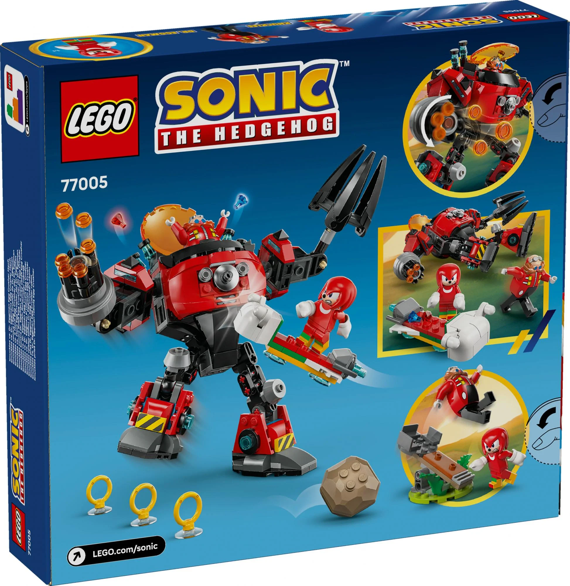 LEGO - Sonic - Knuckles vs. Dr. Eggman Egg Crusher Mech (77005)