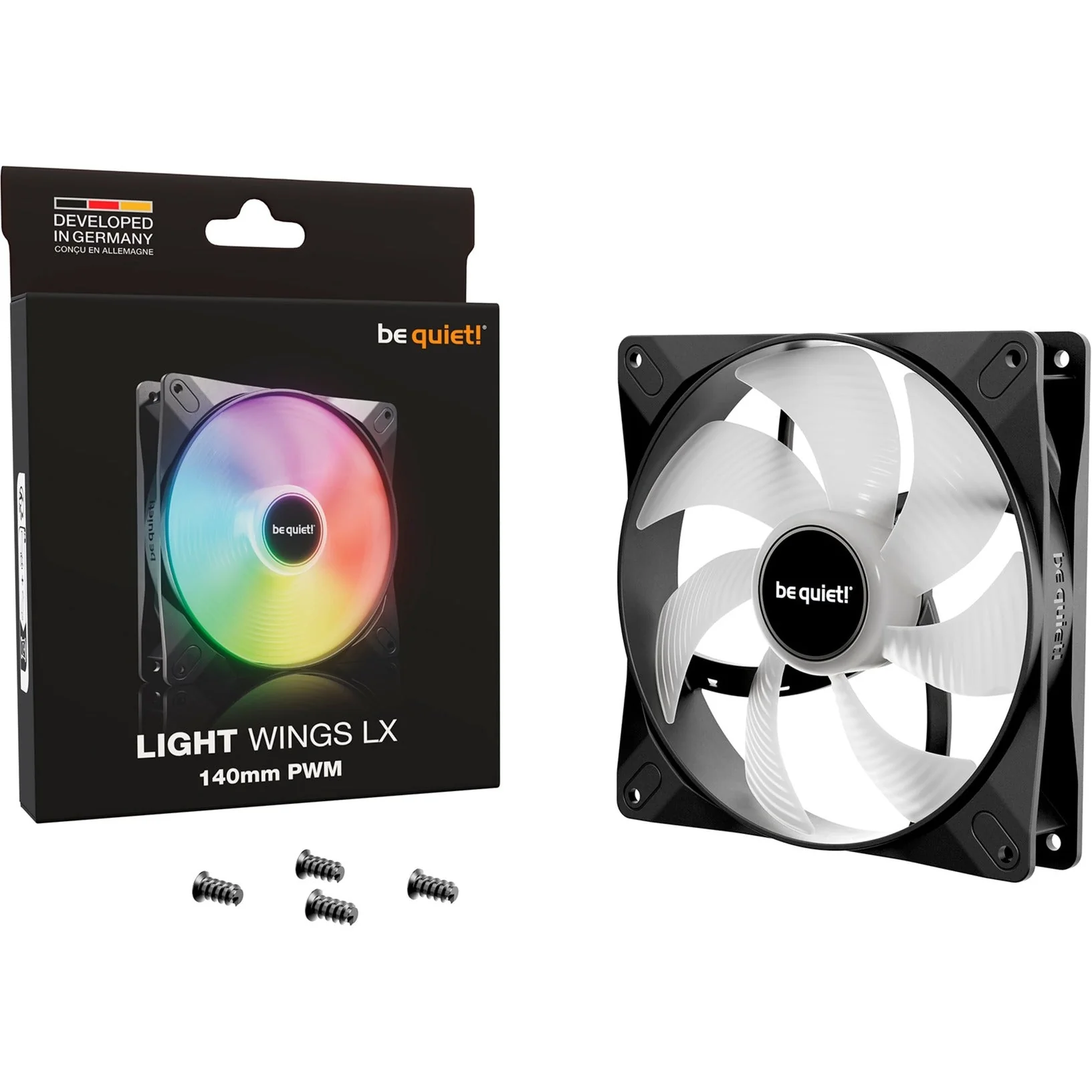 be quiet! Light Wings LX PWM 140 mm. case fan (black)